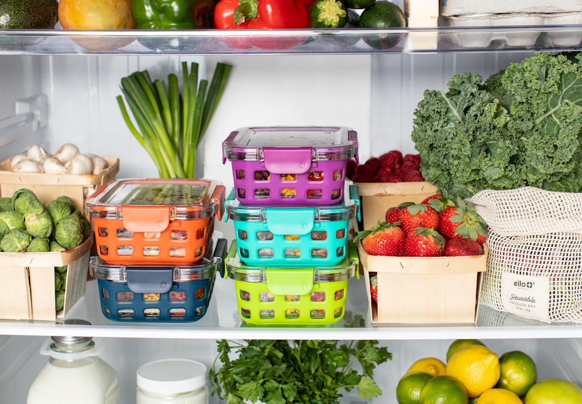 Healthy meal prep bowls with vegetables and proteins